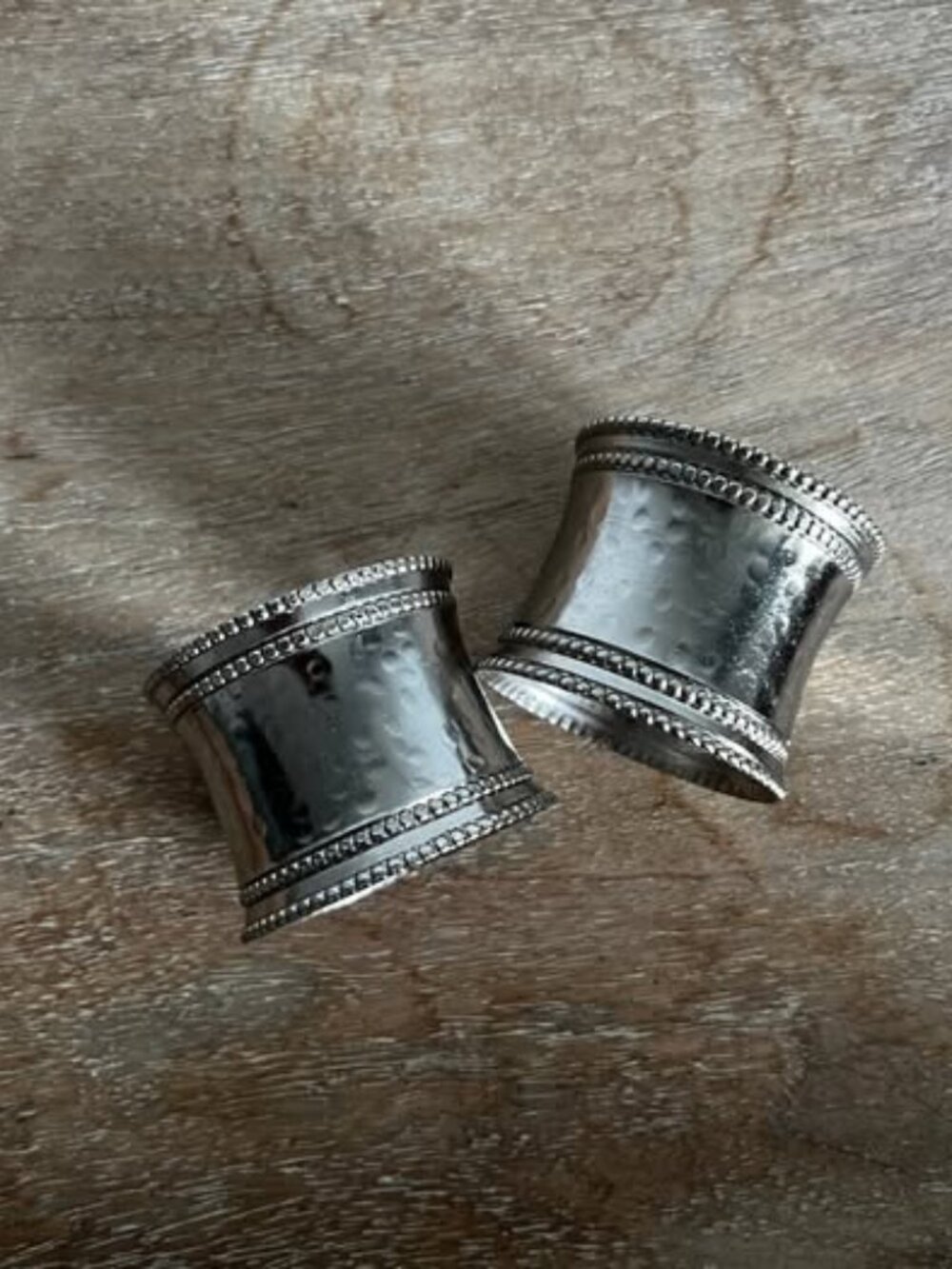 Set of two (2) Metal Napkin Rings
